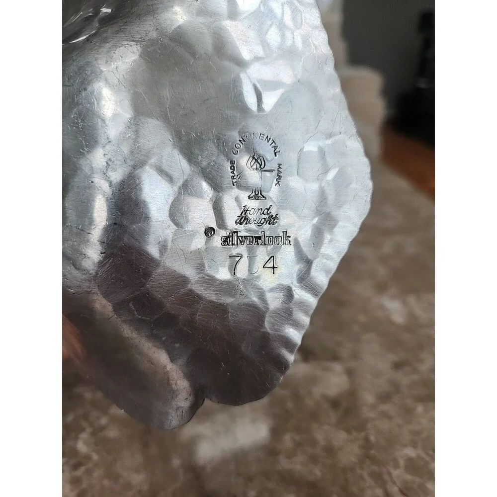 Aluminum Hammered Candy Dish, 9 1/4